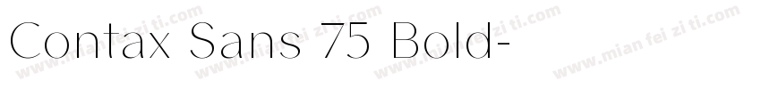Contax Sans 75 Bold字体转换